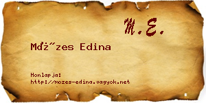 Mózes Edina névjegykártya